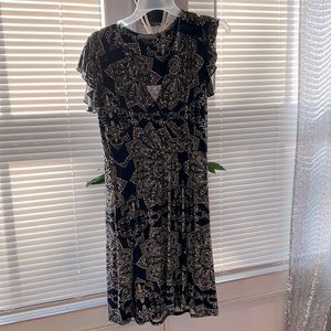 Faux wrap dress from Stitch Fix. Light cotton material with a bit of stretch.